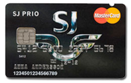 MasterCard med SJ Prio bonuspoäng